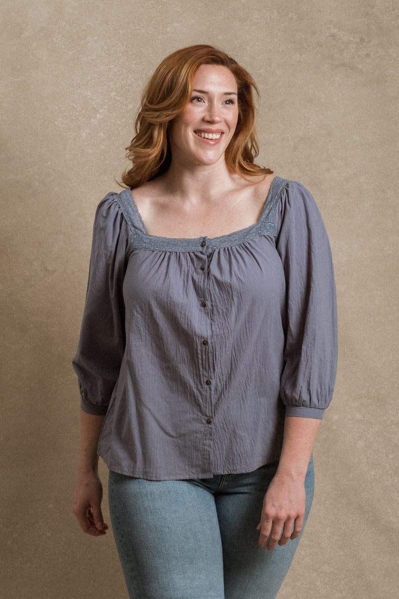 Byron Bay Blouse - Blue