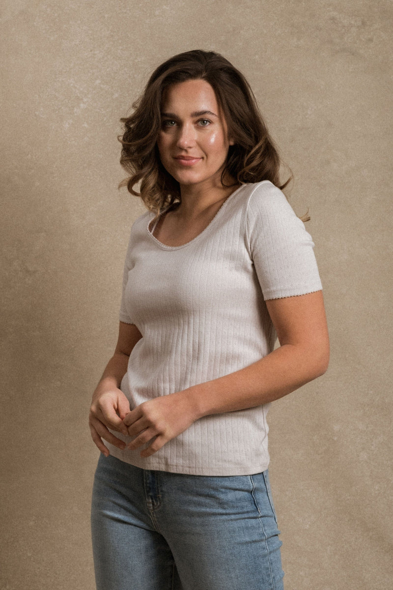 Mallory Top - Light Grey