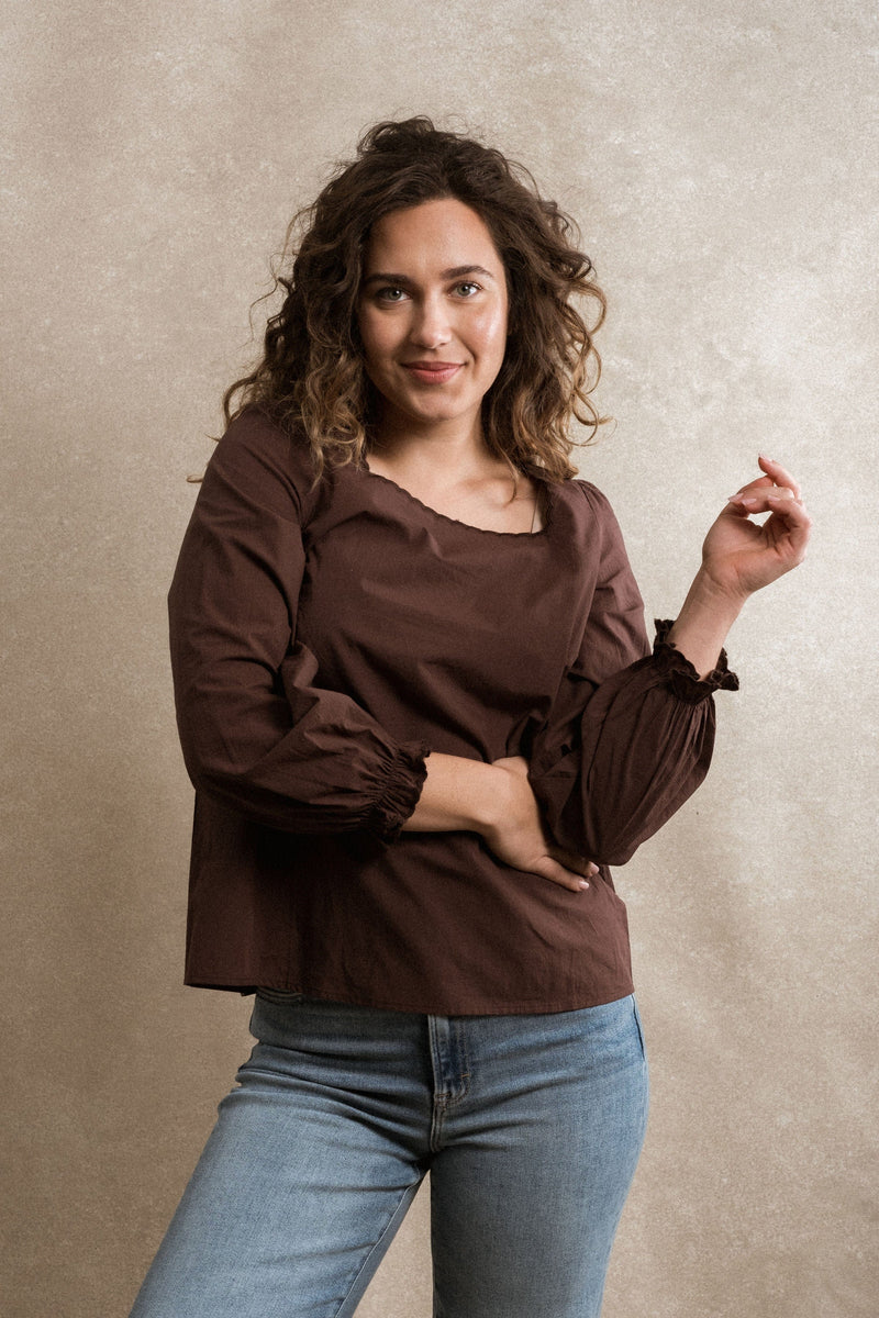 Evanston Blouse - Brown