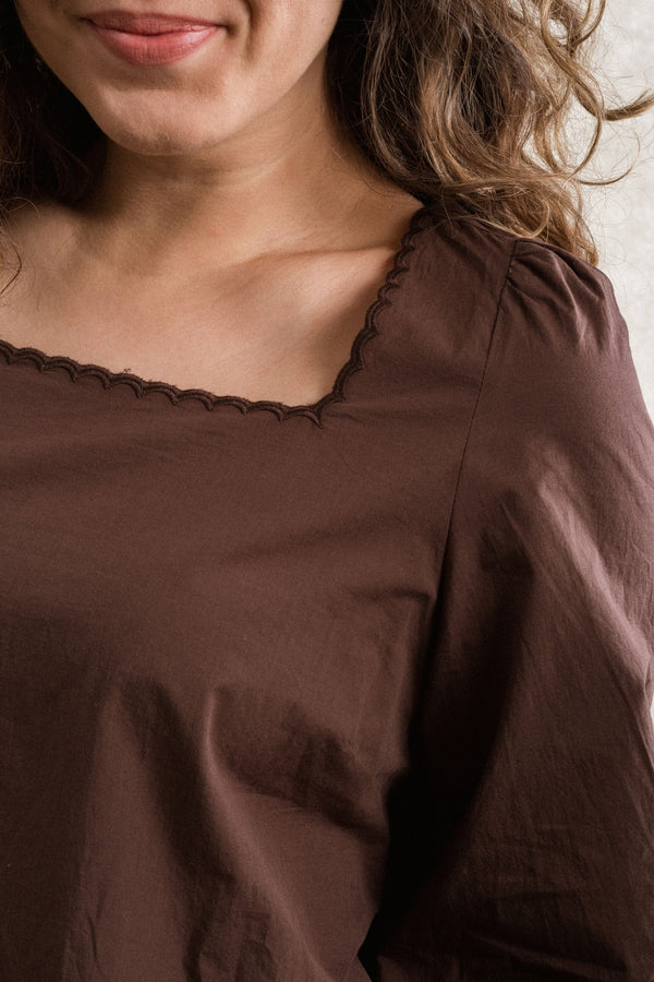 Evanston Blouse - Brown