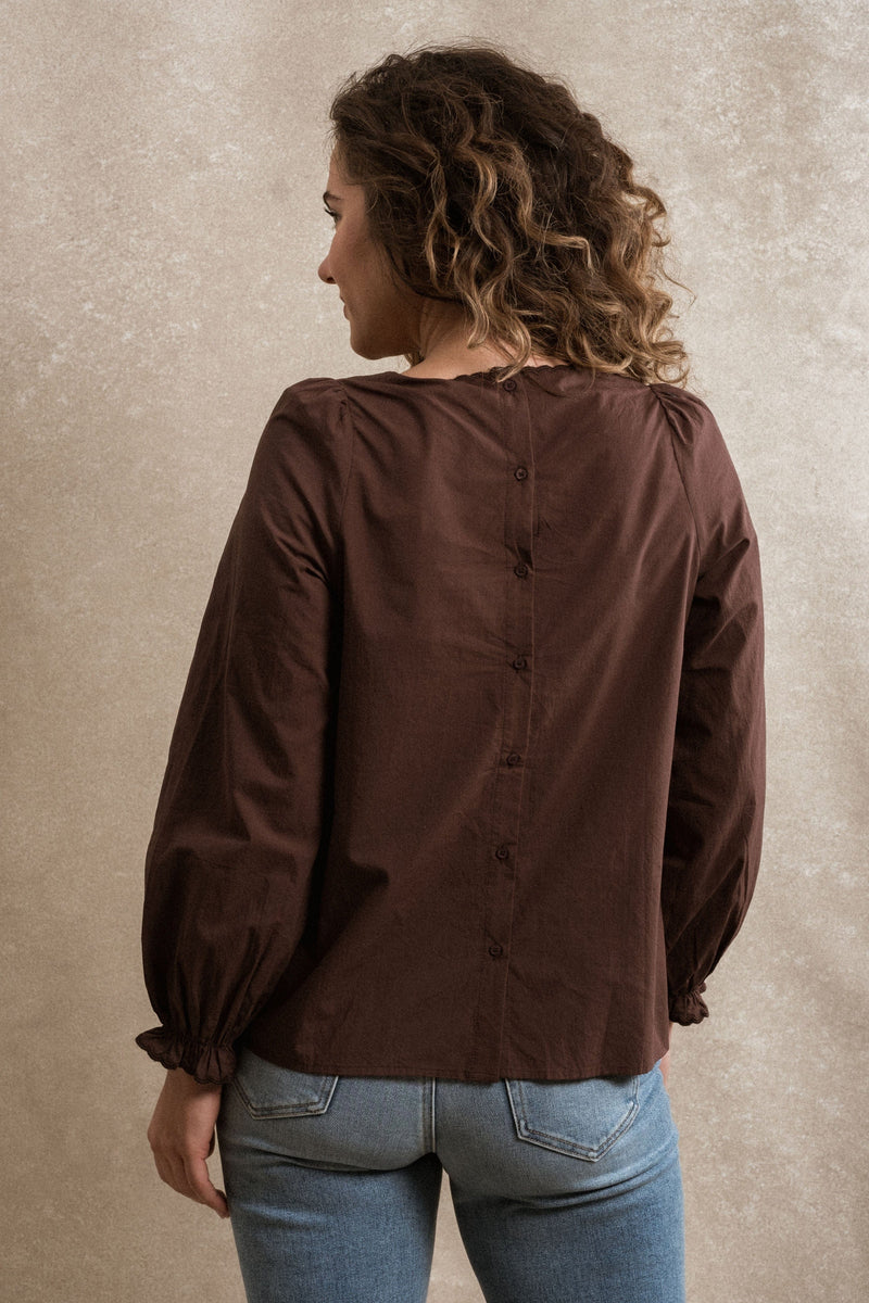 Evanston Blouse - Brown