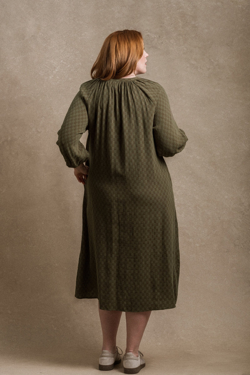 Juneau Dress - Sage Gingham