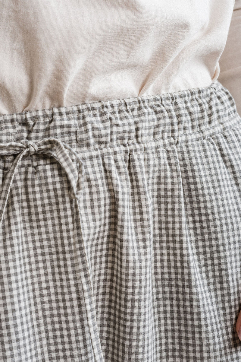 Sonoma Skirt - Grey Gingham