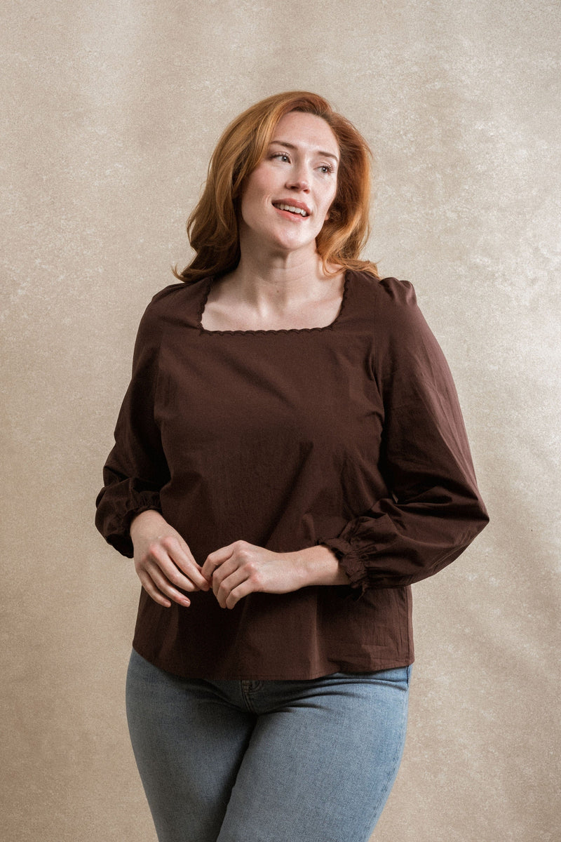 Evanston Blouse - Brown