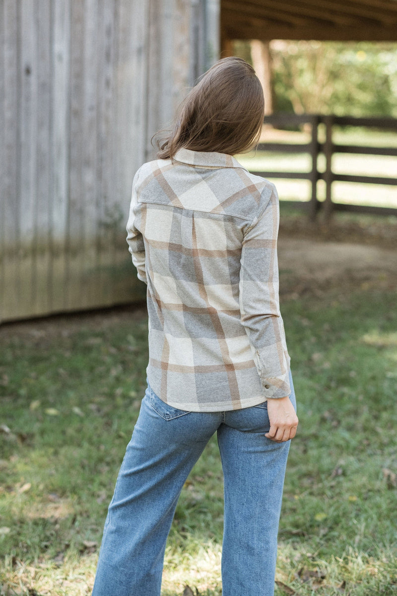 New York Button Down - Grey Plaid