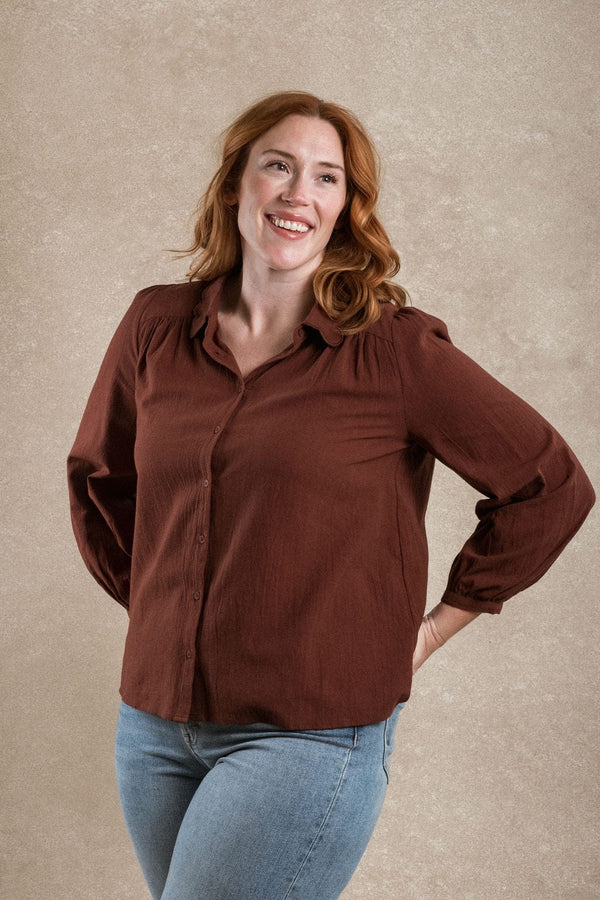 Lafayette Blouse - Maroon