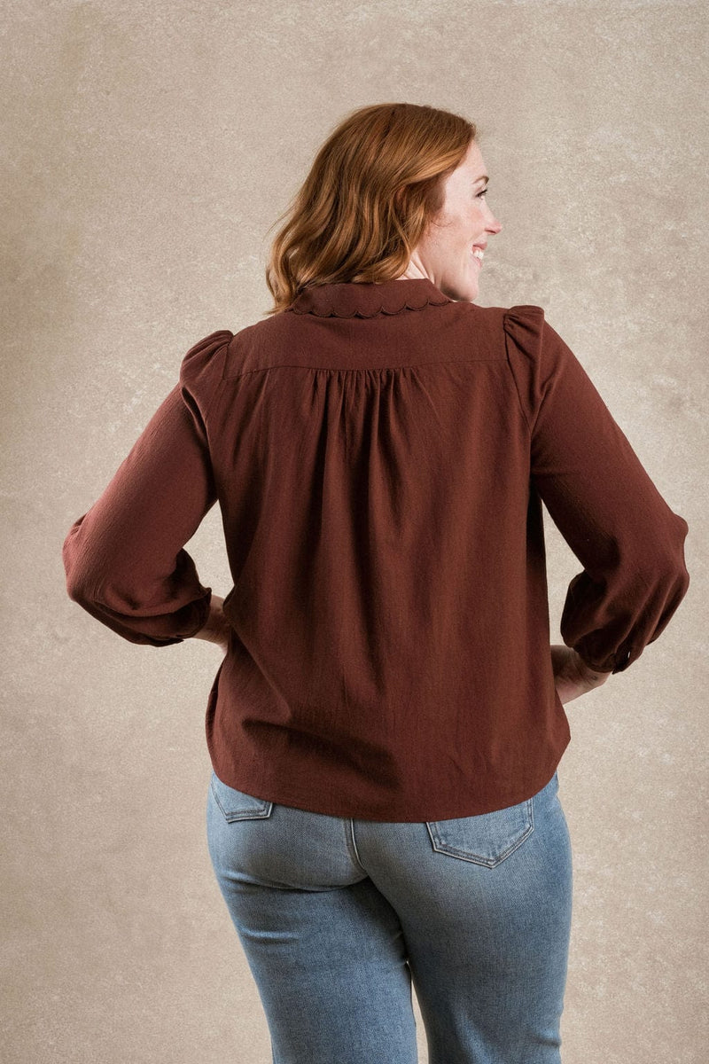 Lafayette Blouse - Maroon