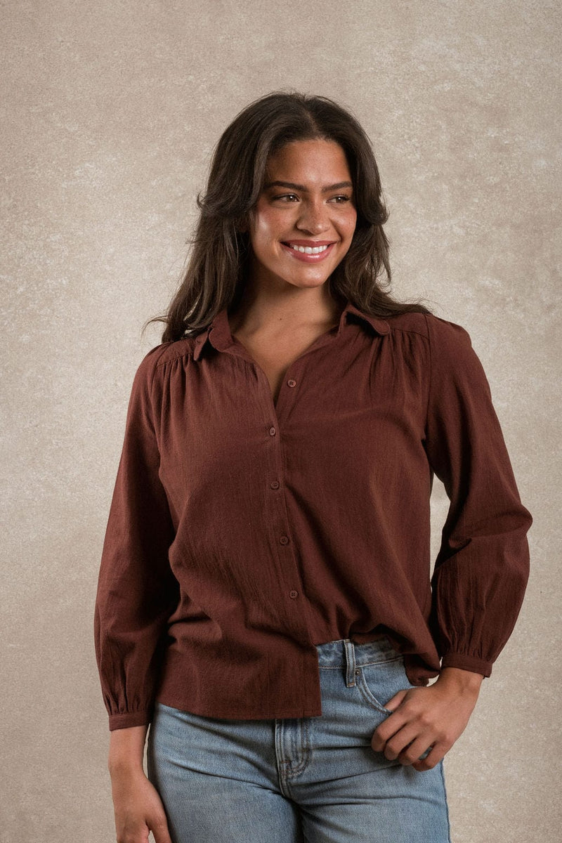 Lafayette Blouse - Maroon