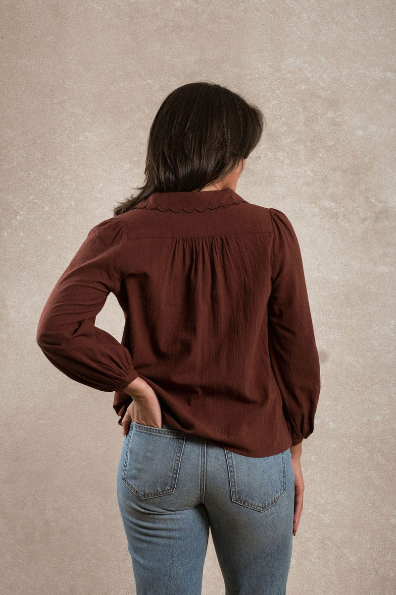 Lafayette Blouse - Maroon