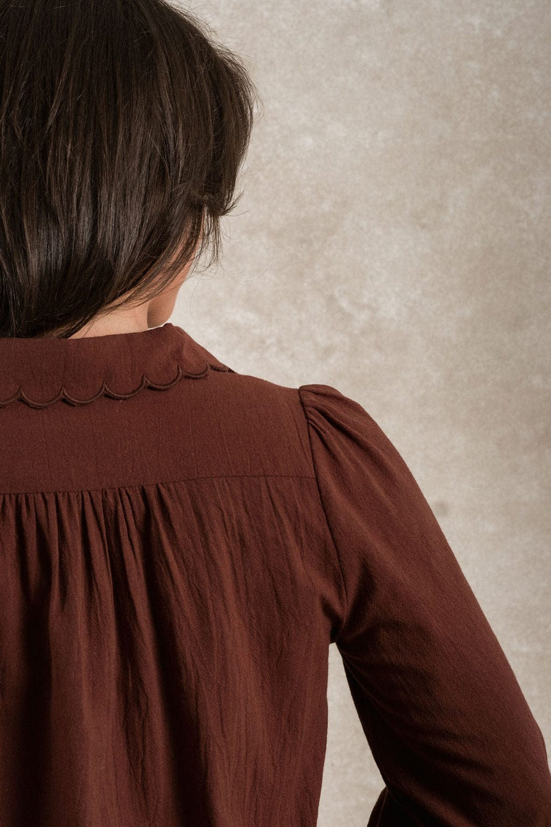 Lafayette Blouse - Maroon