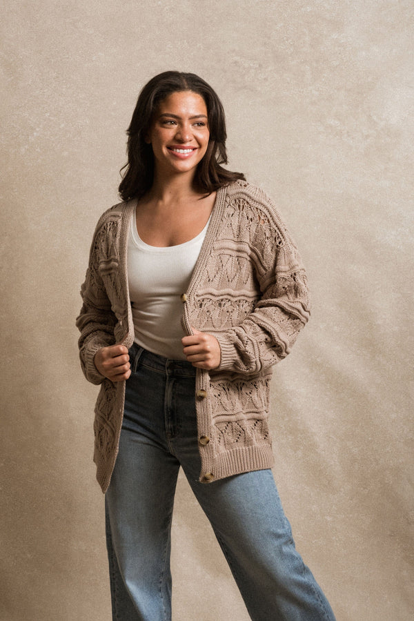 Lanie Cardigan - Taupe