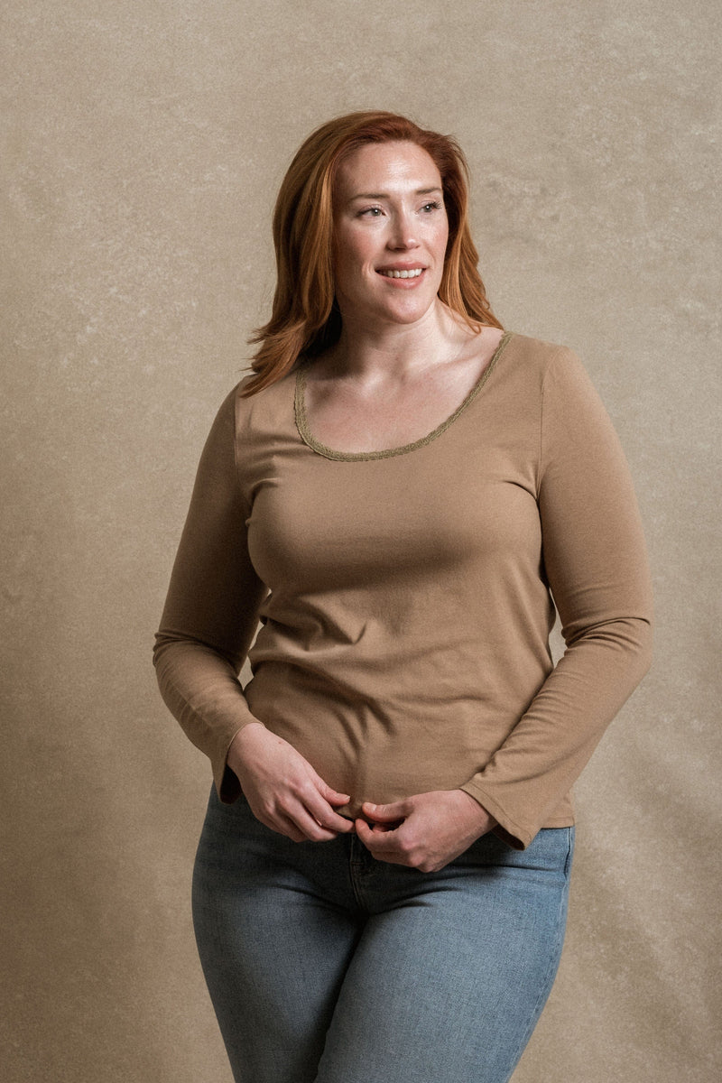 Lenora Top - Light Brown