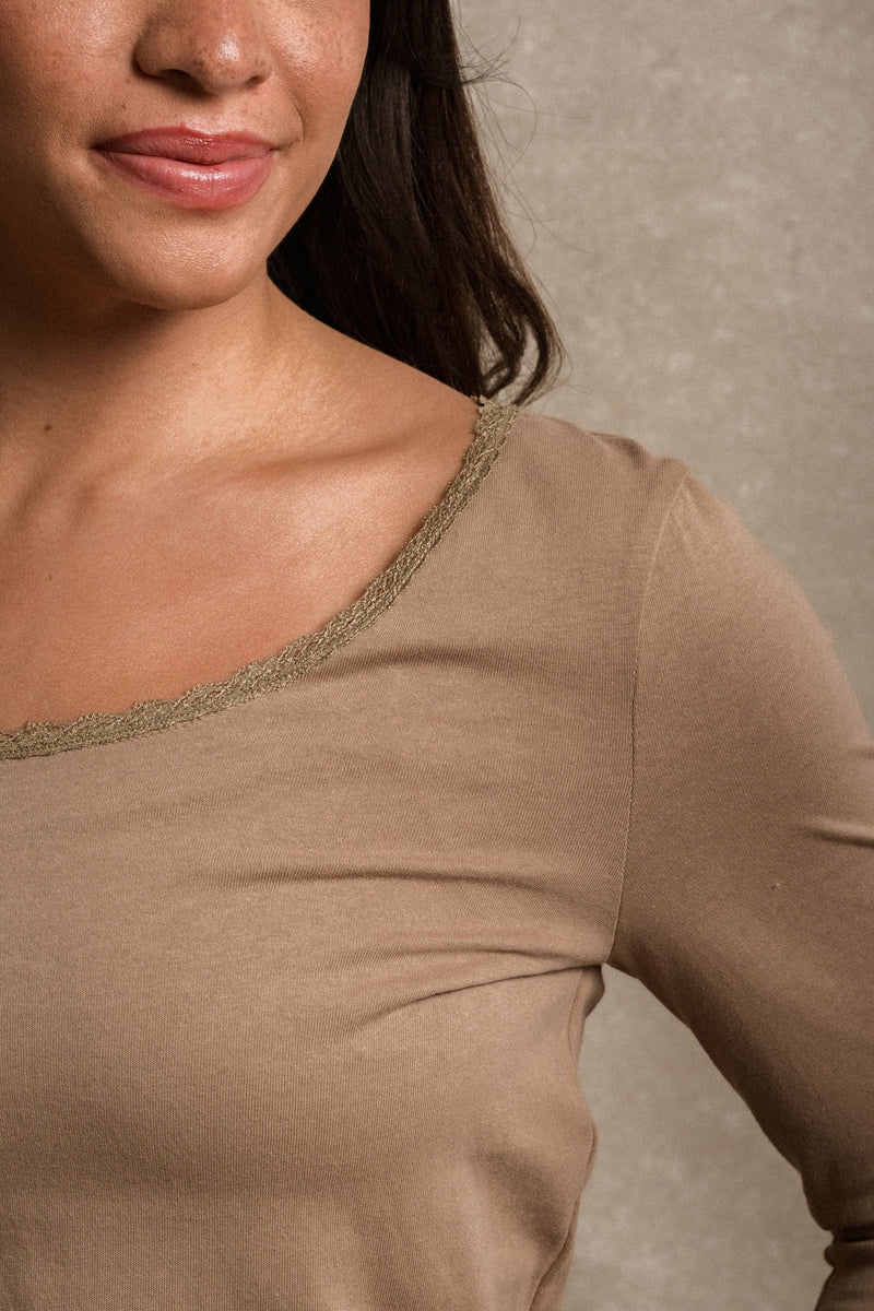 Lenora Top - Light Brown