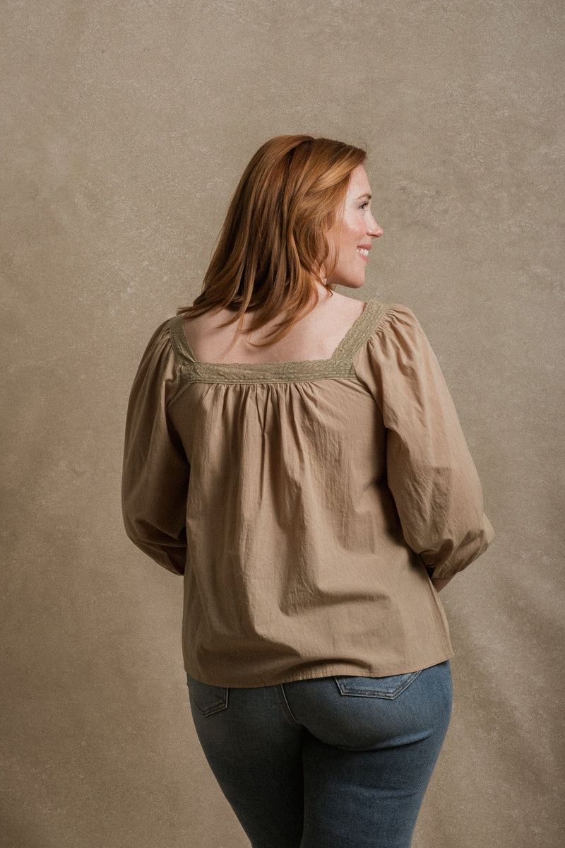 Byron Bay Blouse - Khaki