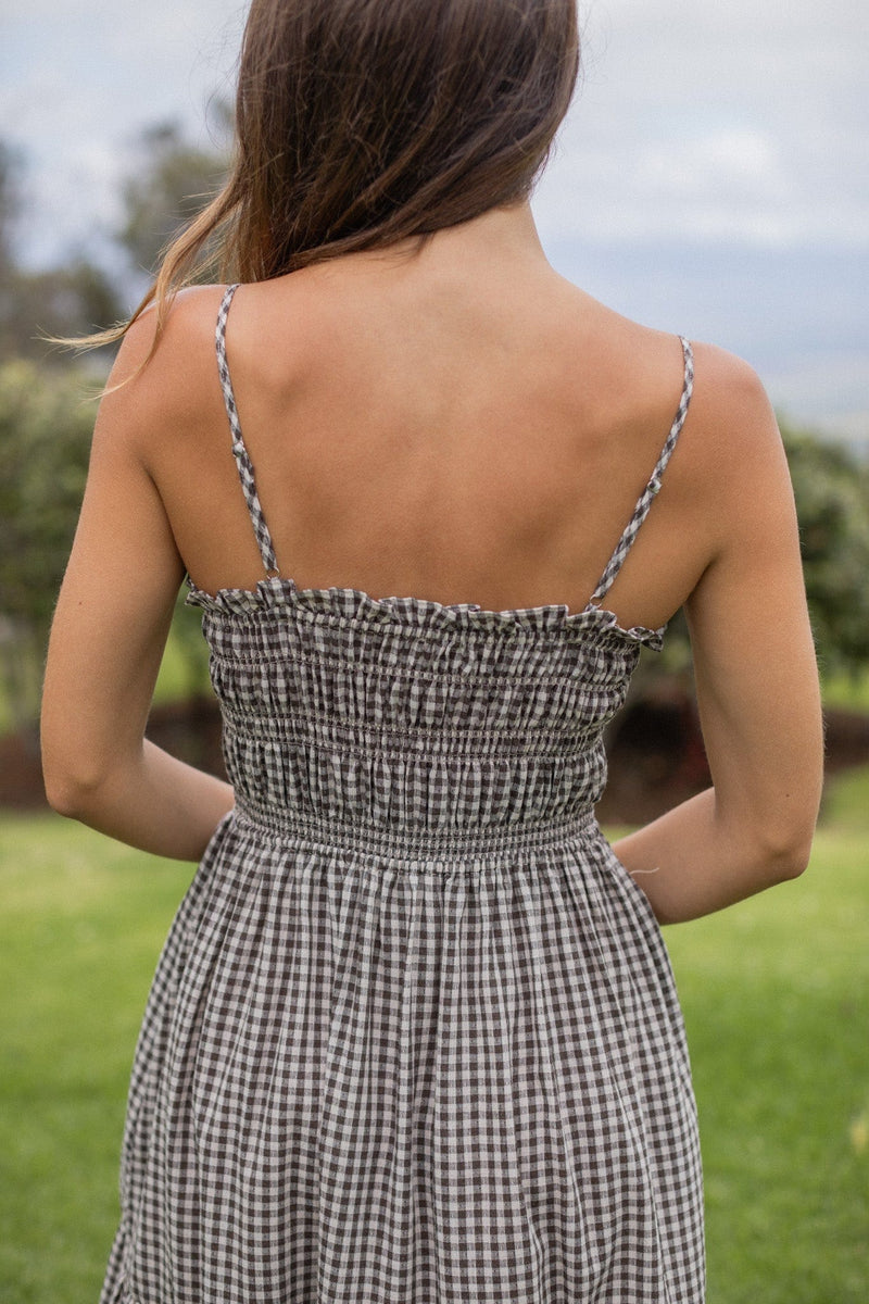 Everly Dress - Chesnut Gingham