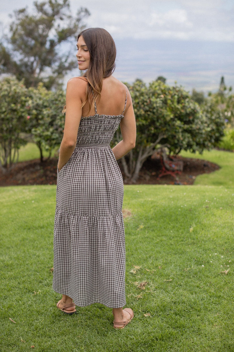 Everly Dress - Chesnut Gingham