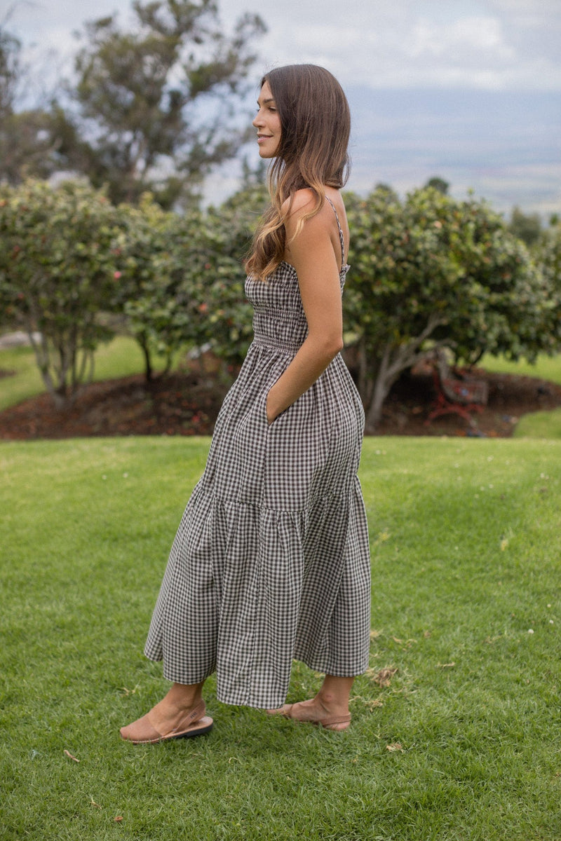 Everly Dress - Chesnut Gingham