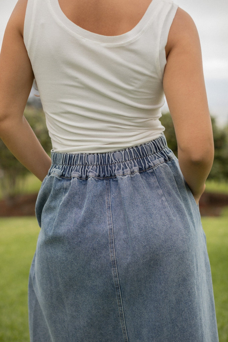 Alana Denim Skirt - Light Wash