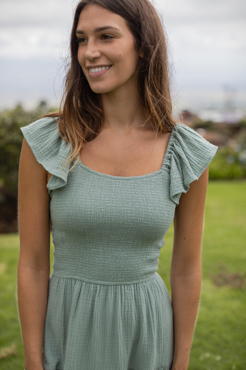 Corrine Dress - Soft Sage