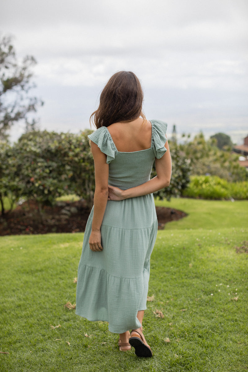 Corrine Dress - Soft Sage