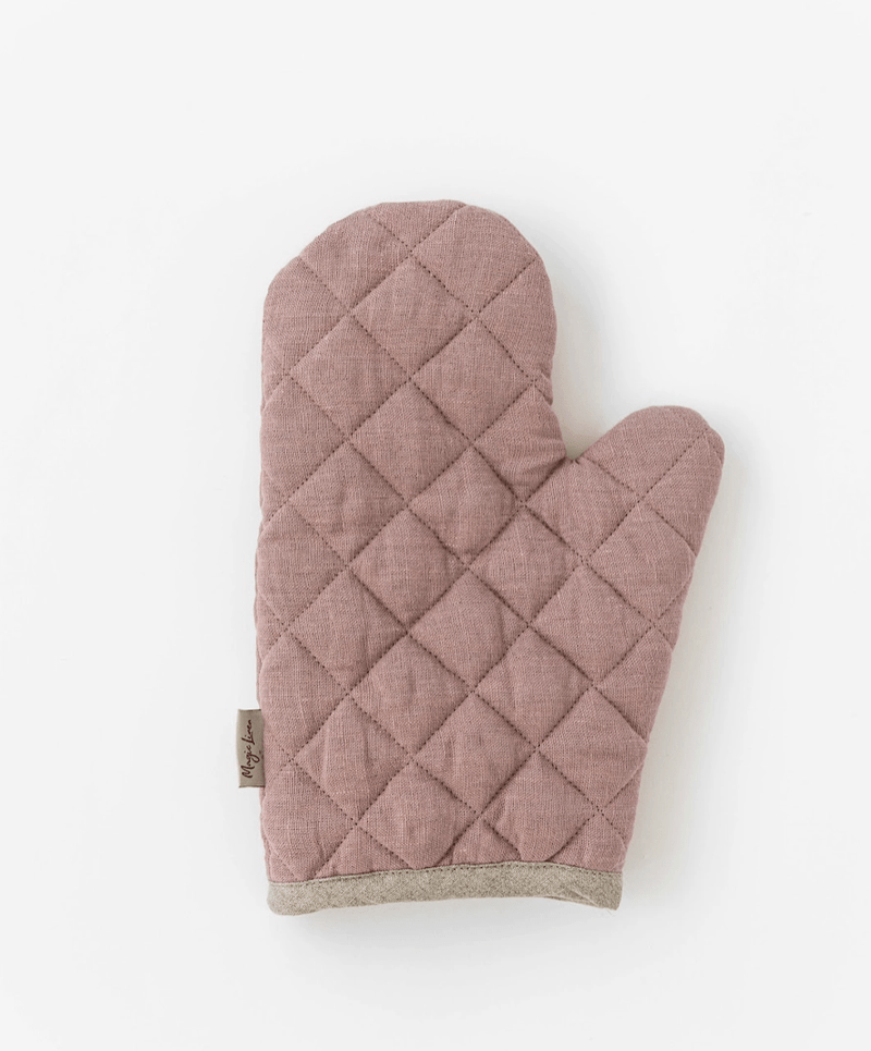 Linen Oven Mitt - Rose