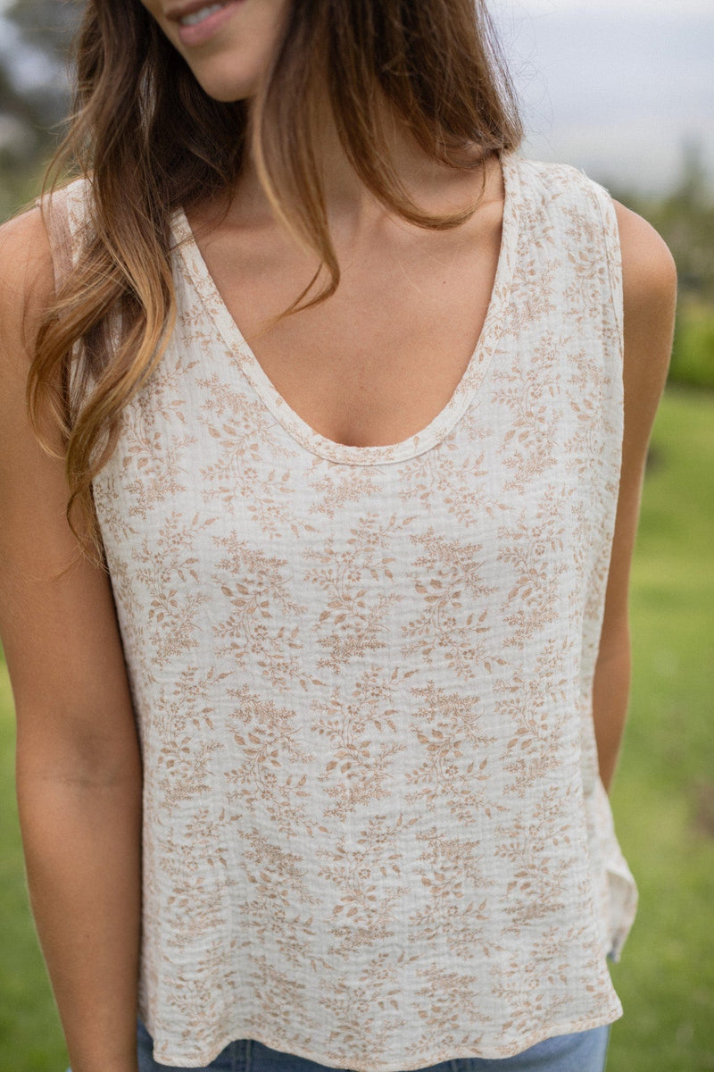 Medina Top - Cream Floral