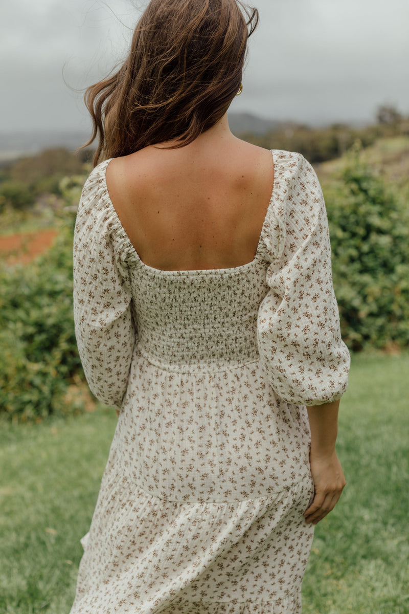 Vermont Dress - Cream Floral