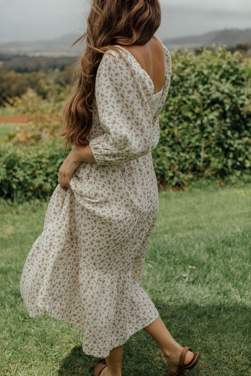 Vermont Dress - Cream Floral