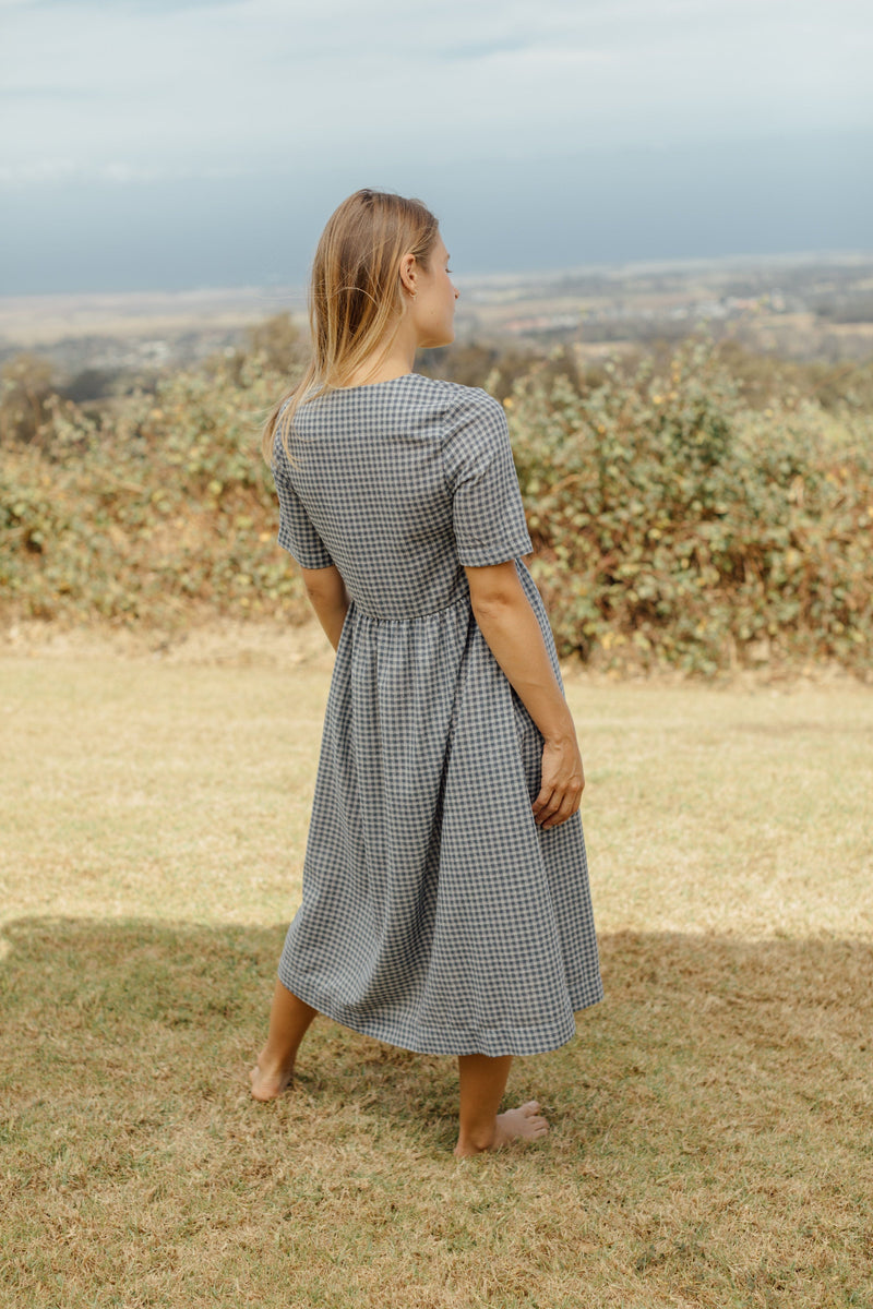 Austria Dress - Blue Gingham