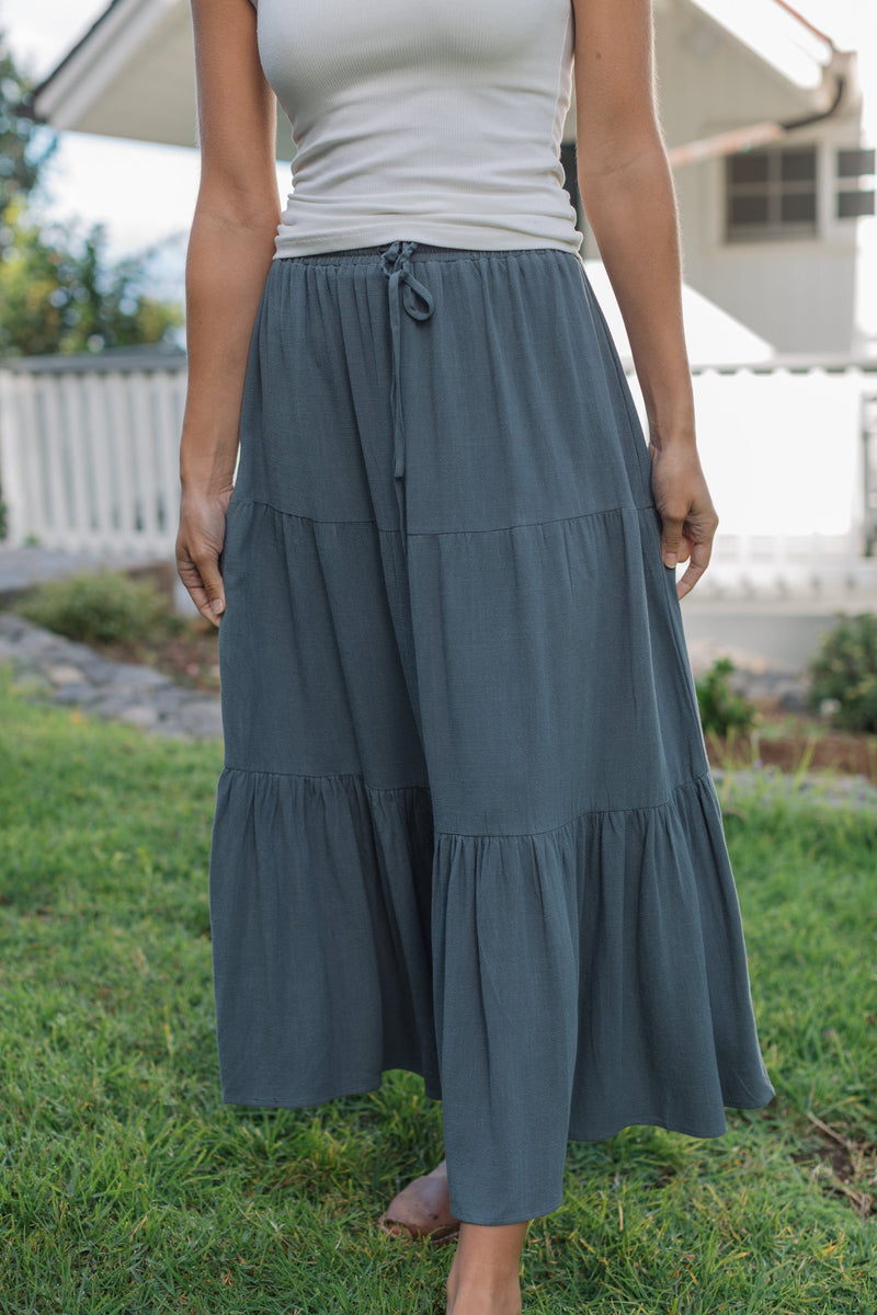 Charleston Skirt - Dusty Blue