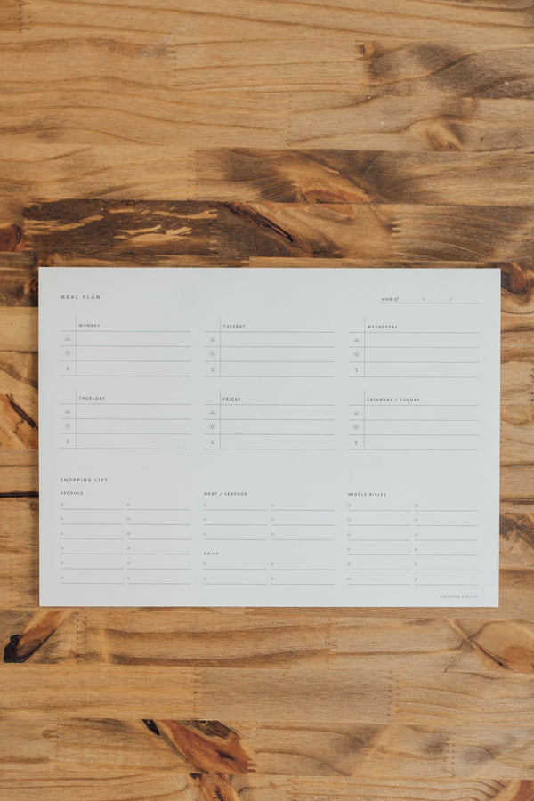 Weekly Meal Planner Notepad