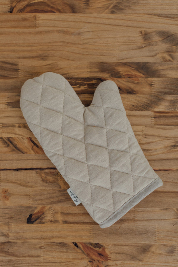 Linen Oven Mitt - Natural